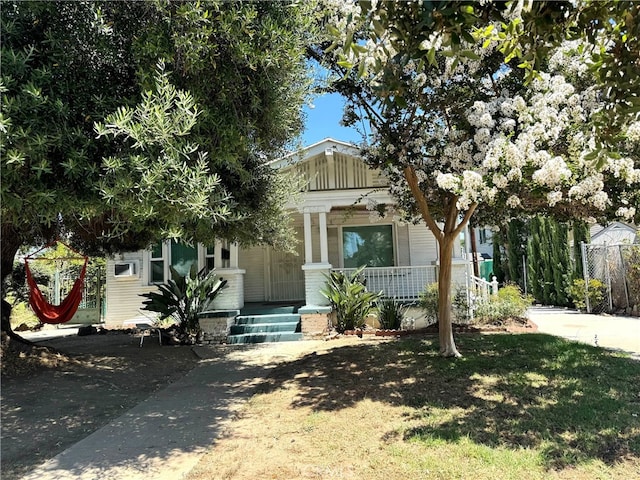 view of front of home with a porch