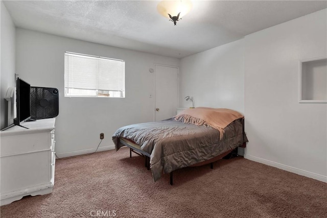 bedroom with carpet