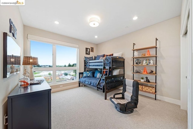 view of carpeted bedroom