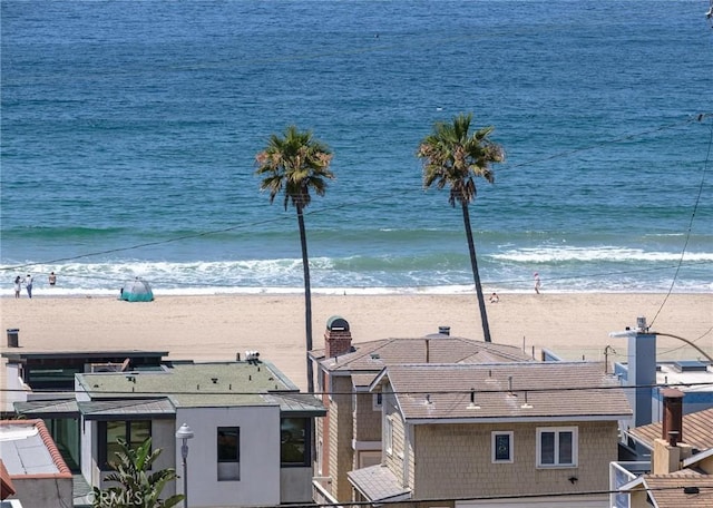 water view featuring a beach view