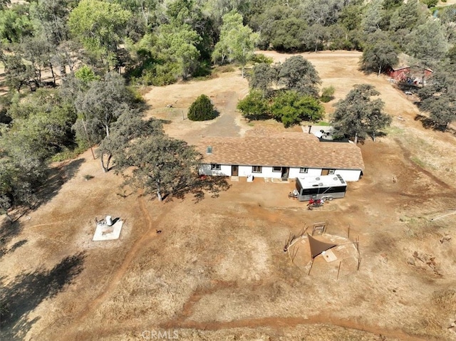 bird's eye view featuring a rural view