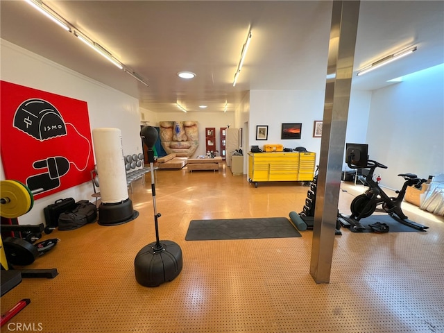 view of workout area