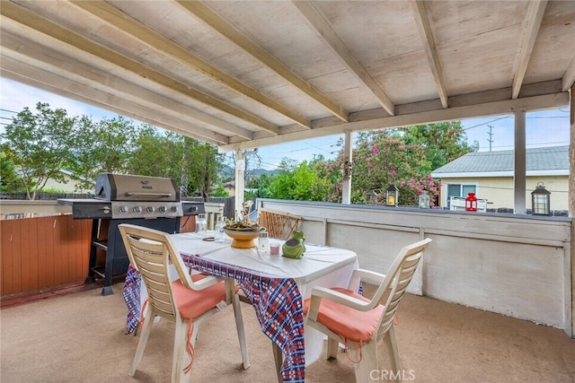 view of patio / terrace featuring area for grilling