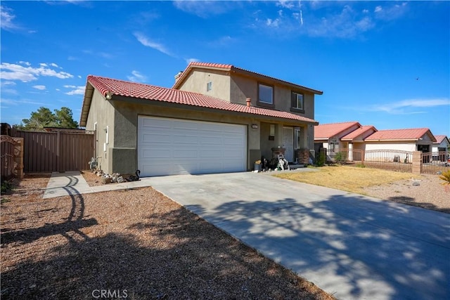 view of front facade with a garage