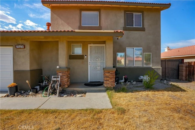 view of front of home featuring a garage