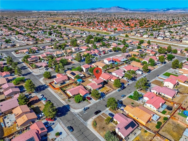 bird's eye view featuring a mountain view