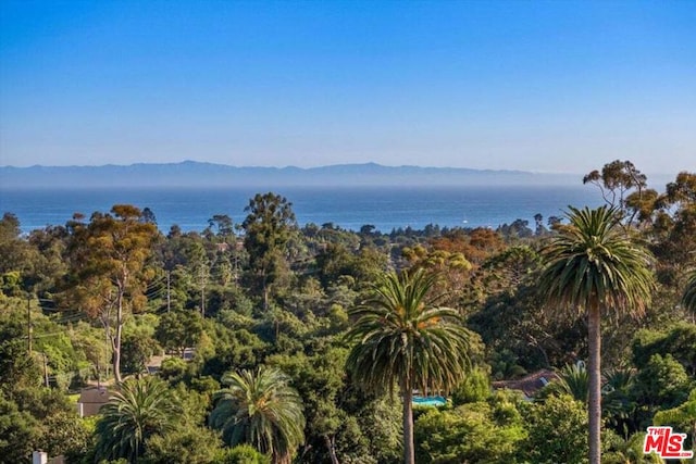 exterior space featuring a mountain view