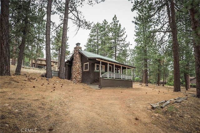 view of front facade featuring a porch