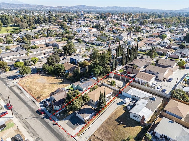 aerial view featuring a mountain view