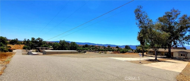 view of road featuring a mountain view