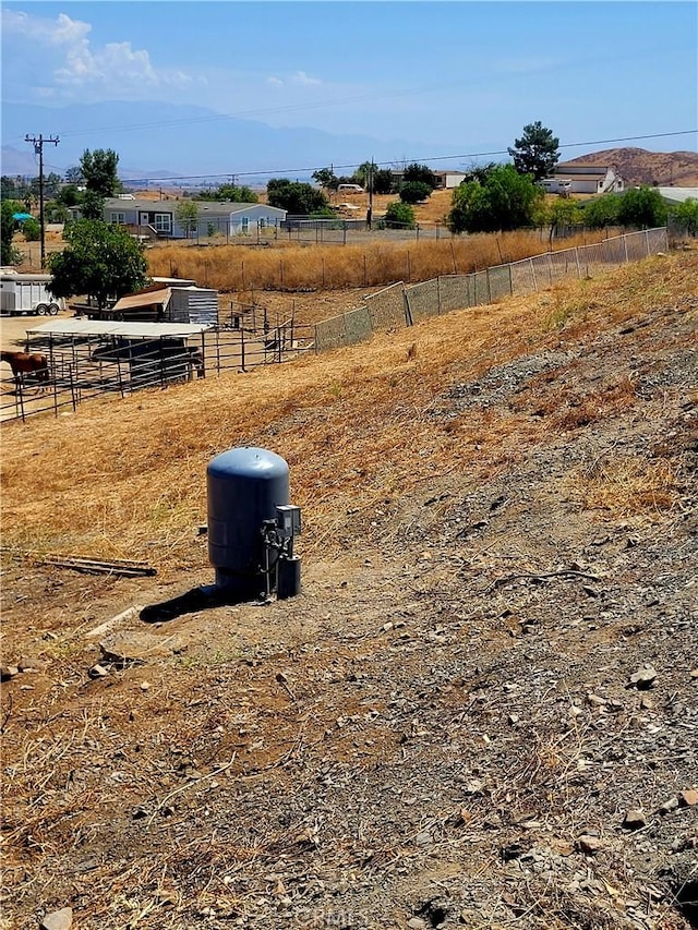 view of street with a rural view