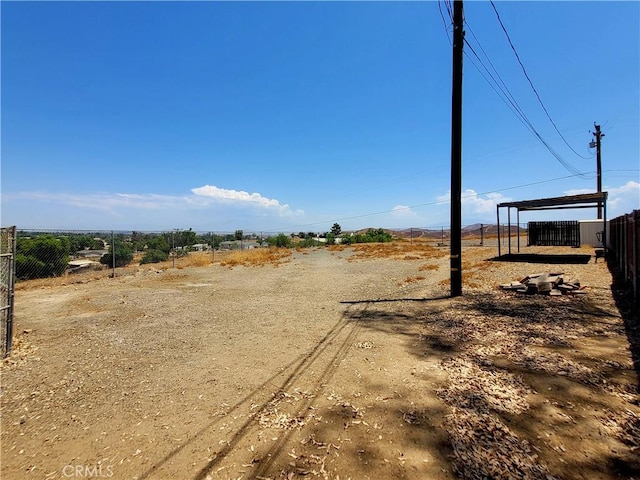 view of road with a rural view