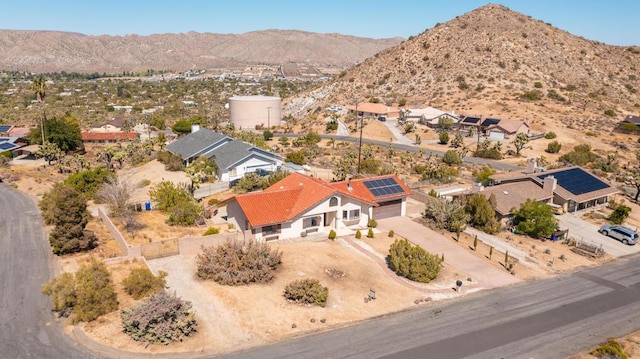 aerial view with a mountain view