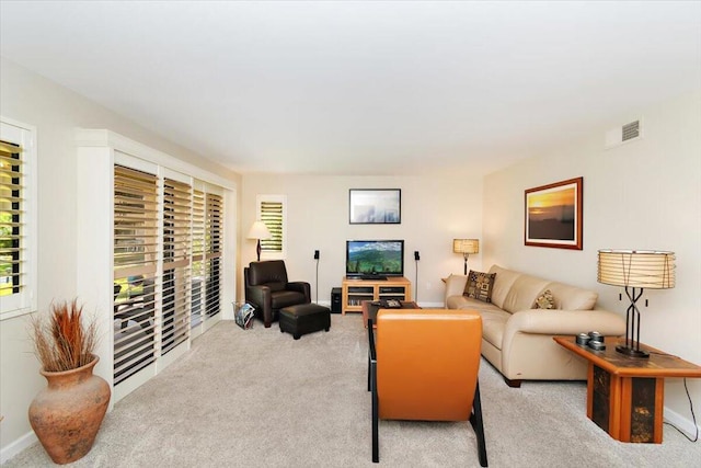 view of carpeted living room