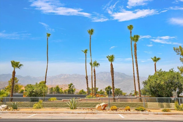 exterior space with a mountain view