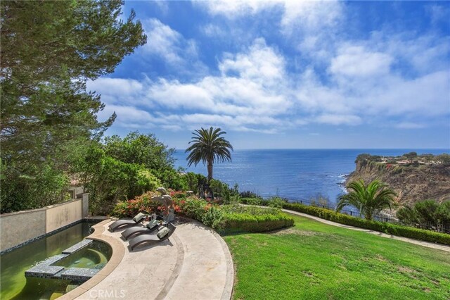19 Marguerite Dr, Rancho Palos Verdes, CA 90275 - view of home's community featuring a yard, a water view, and a hot tub