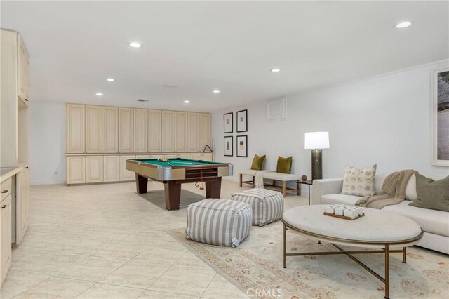 19 Marguerite Dr, Rancho Palos Verdes, CA 90275 - game room with recessed lighting and billiards table