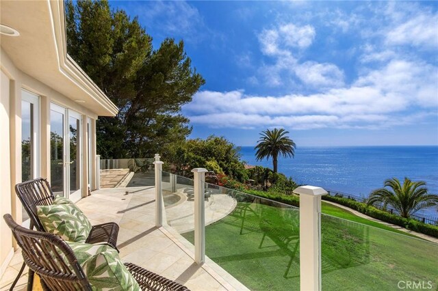 19 Marguerite Dr, Rancho Palos Verdes, CA 90275 - balcony featuring a water view and french doors