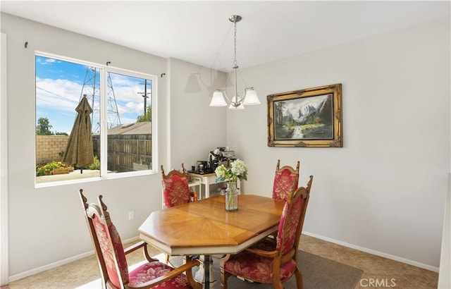 view of dining area