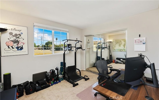 view of workout room