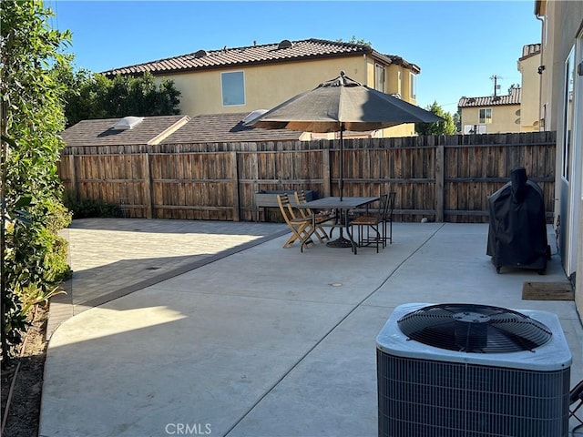 view of patio / terrace with central AC