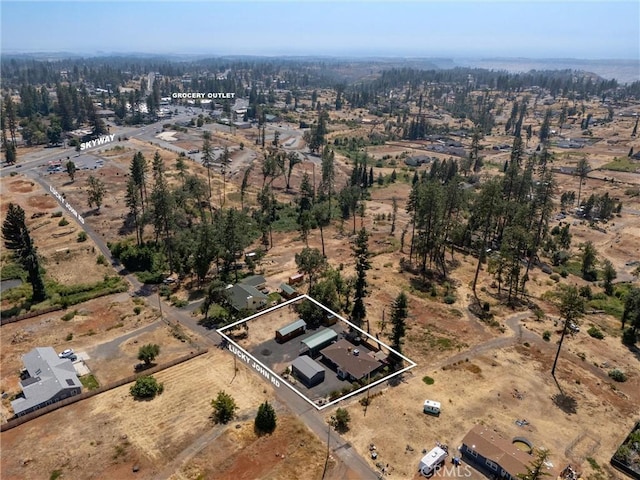 drone / aerial view with a rural view