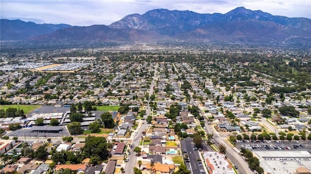 bird's eye view featuring a mountain view