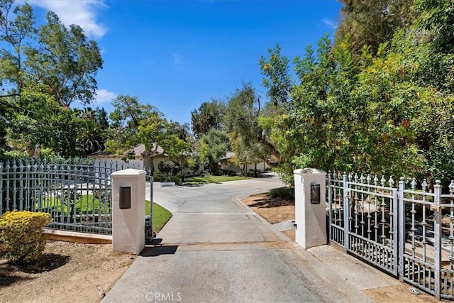 view of street featuring driveway