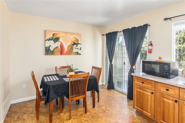 view of dining room