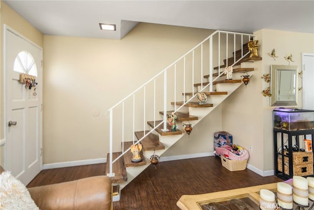 entrance foyer featuring hardwood / wood-style floors