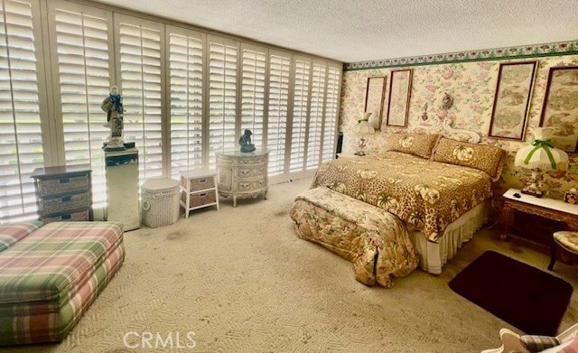 730 Santiago Ave, Long Beach, CA 90804 - bedroom with a textured ceiling and carpet floors