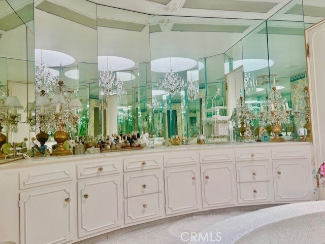 730 Santiago Ave, Long Beach, CA 90804 - bathroom featuring vanity and a chandelier