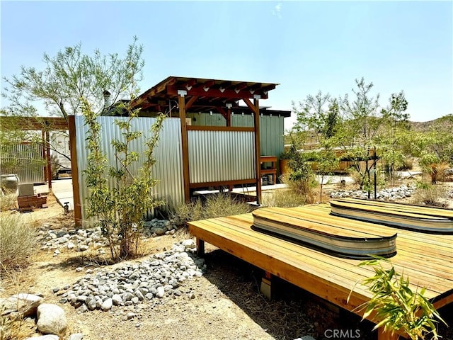 view of wooden terrace