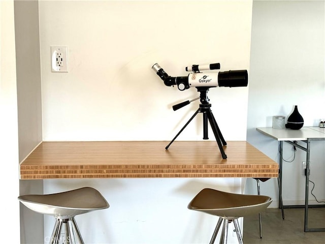 interior space with concrete flooring