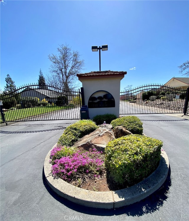 view of community sign