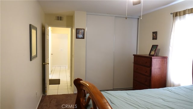 bedroom with a closet