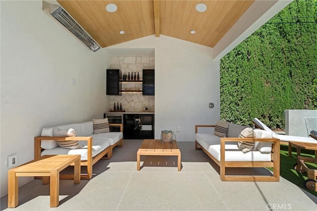 view of patio featuring an outdoor living space