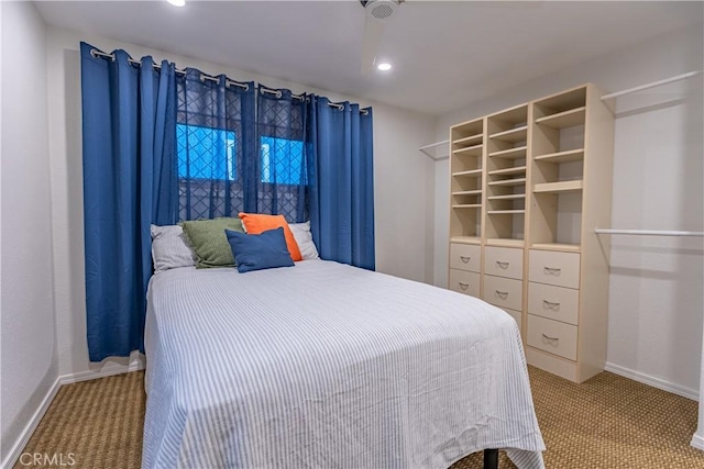 view of carpeted bedroom