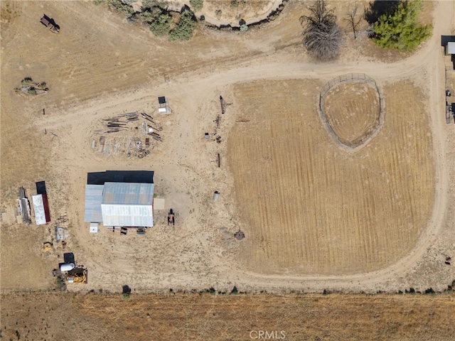 bird's eye view with a rural view