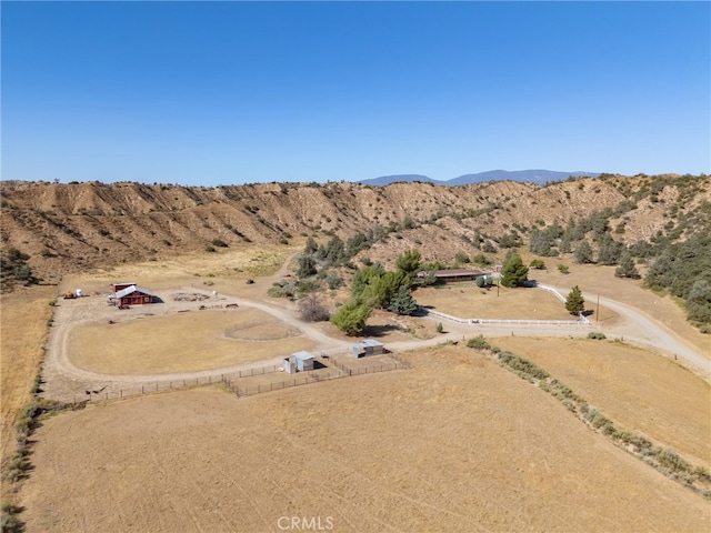 aerial view with a rural view