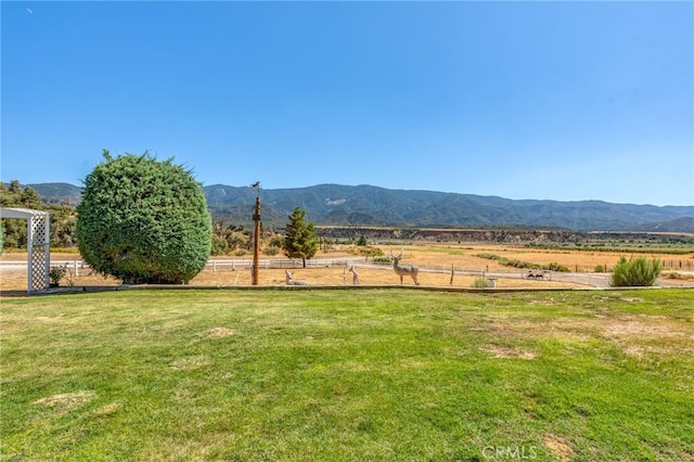 mountain view with a rural view