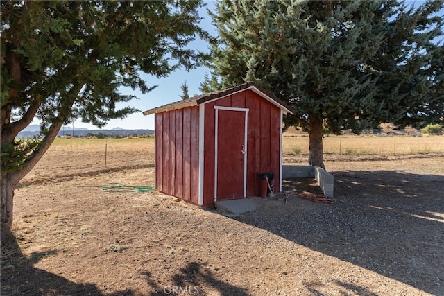 view of shed