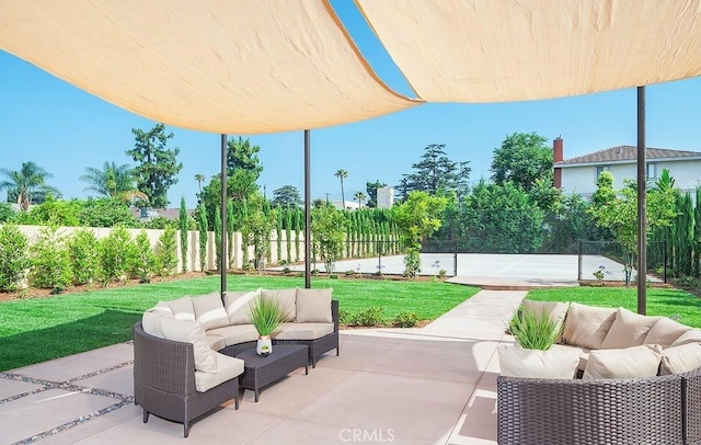 view of patio / terrace with an outdoor living space