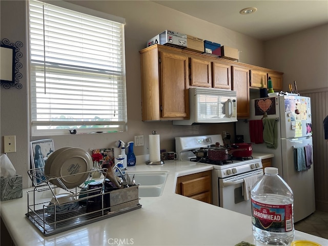 kitchen with white appliances