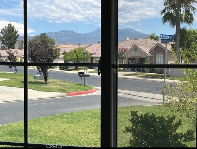 view of street featuring a mountain view