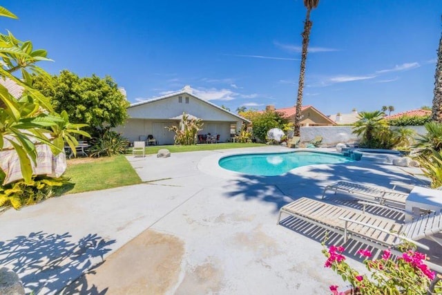 view of pool featuring a patio area