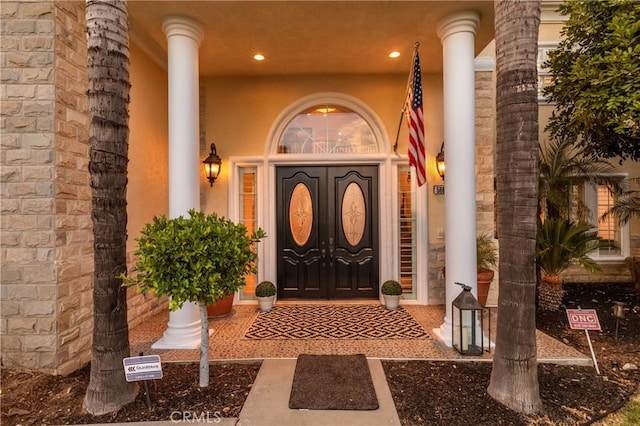 view of doorway to property