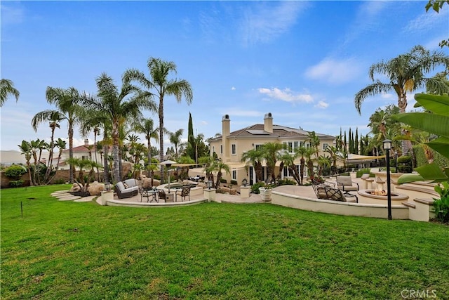 view of yard with a patio