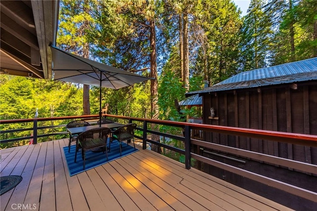 view of wooden terrace