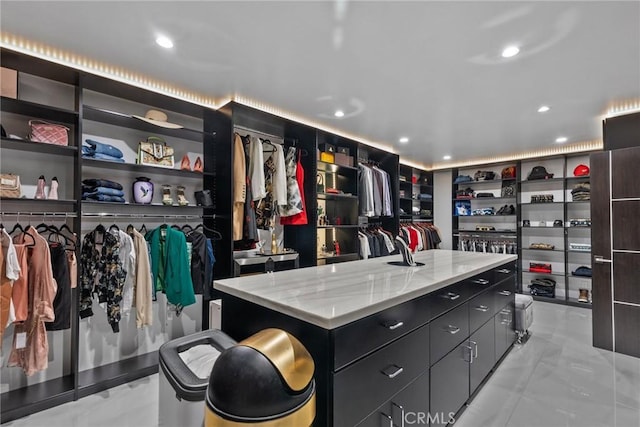 view of walk in closet
